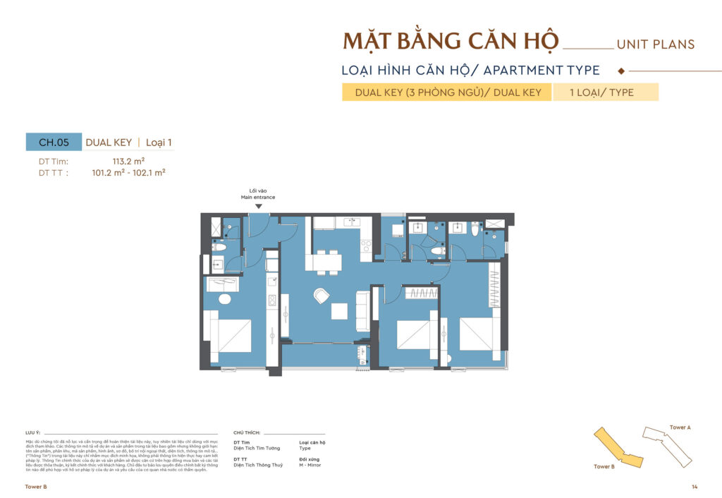 Mặt bằng căn Dual Key Masteri Cao Xà Lá Mặt bằng căn Dual Key Masteri Cao Xà Lá
