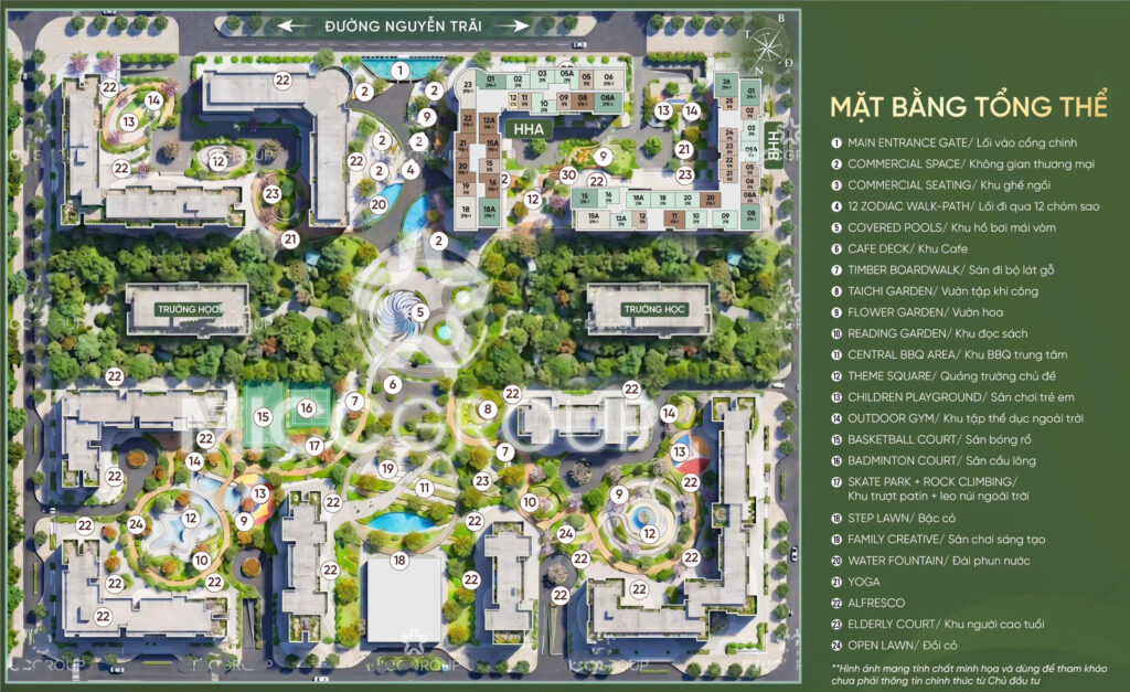 Quy hoạch tổng thể mặt bằng dự án Masteri Cao Xà Lá